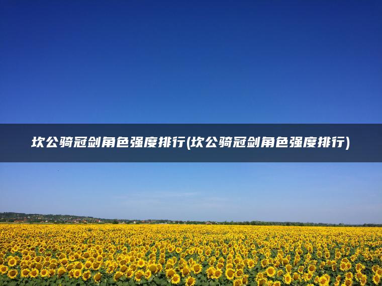 坎公骑冠剑角色强度排行(坎公骑冠剑角色强度排行)