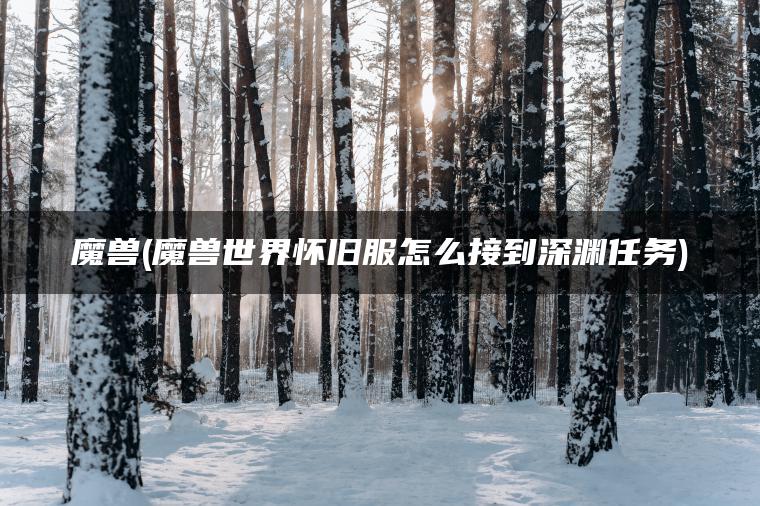 魔兽(魔兽世界怀旧服怎么接到深渊任务)