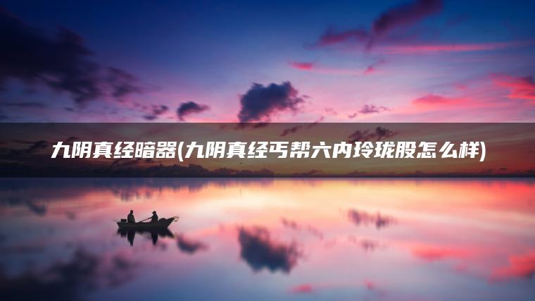 九阴真经暗器(九阴真经丐帮六内玲珑股怎么样)