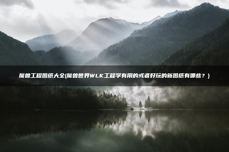 魔兽工程图纸大全(魔兽世界WLK工程学有用的或者好玩的新图纸有哪些？)