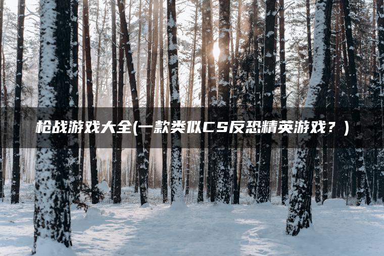 枪战游戏大全(一款类似CS反恐精英游戏？)