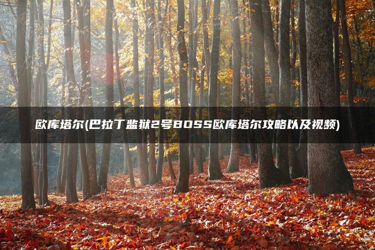 欧库塔尔(巴拉丁监狱2号BOSS欧库塔尔攻略以及视频)