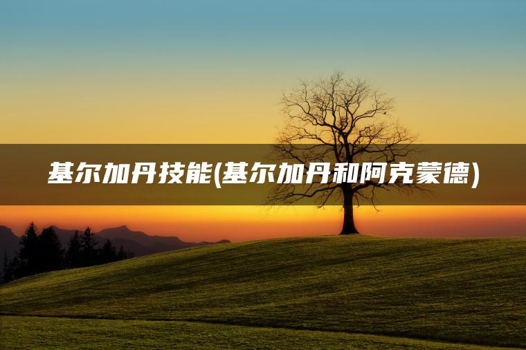 基尔加丹技能(基尔加丹和阿克蒙德)