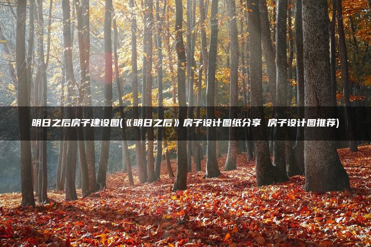 明日之后房子建设图(《明日之后》房子设计图纸分享 房子设计图推荐)