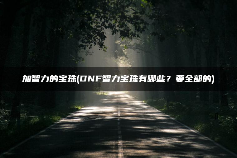 加智力的宝珠(DNF智力宝珠有哪些？要全部的)