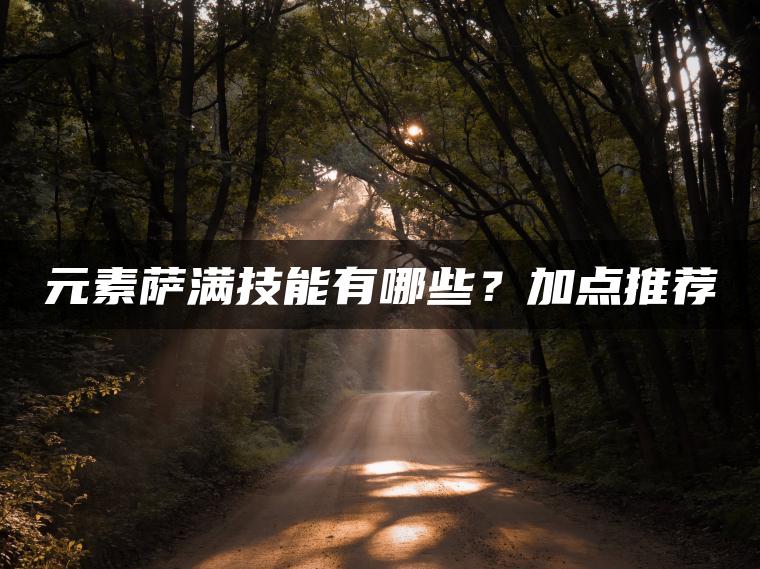 元素萨满技能有哪些？加点推荐