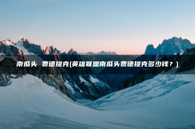 南瓜头 费德提克(英雄联盟南瓜头费德提克多少钱？)