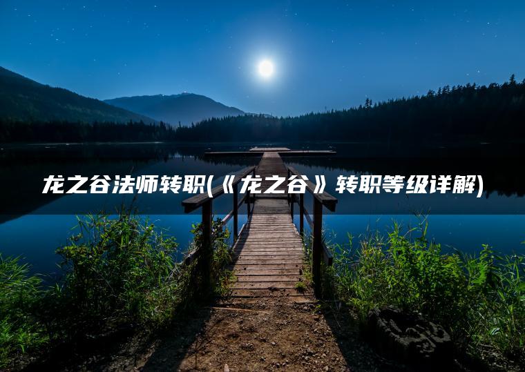 龙之谷法师转职(《龙之谷》转职等级详解)