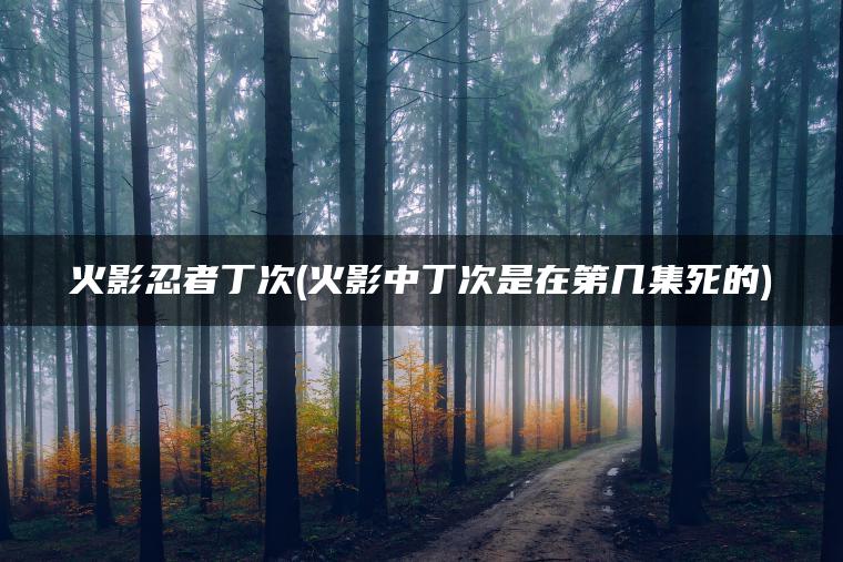 火影忍者丁次(火影中丁次是在第几集死的)