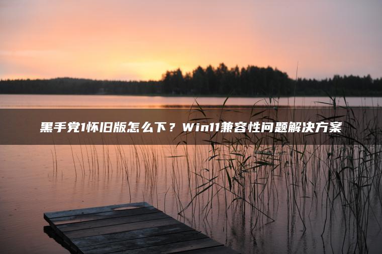 黑手党1怀旧版怎么下？Win11兼容性问题解决方案
