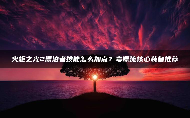 火炬之光2漂泊者技能怎么加点？毒镖流核心装备推荐