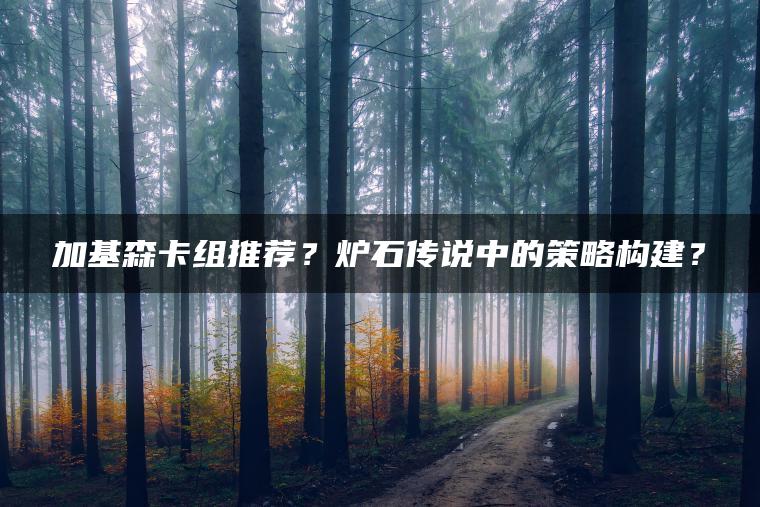 加基森卡组推荐？炉石传说中的策略构建？