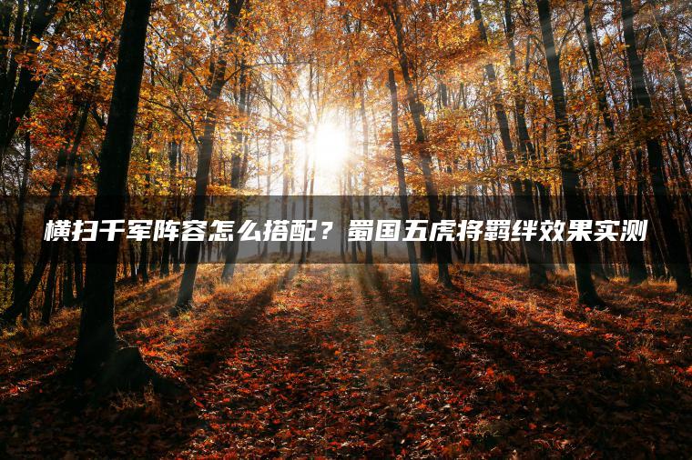 横扫千军阵容怎么搭配？蜀国五虎将羁绊效果实测