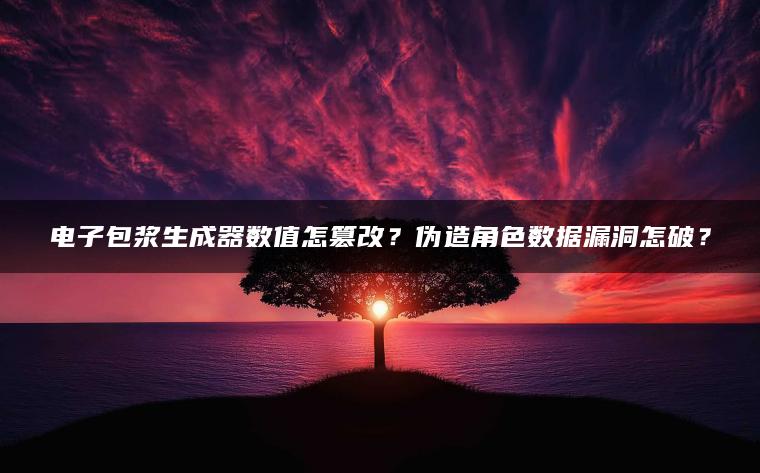 电子包浆生成器数值怎篡改？伪造角色数据漏洞怎破？