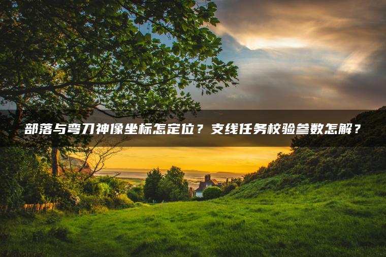 部落与弯刀神像坐标怎定位？支线任务校验参数怎解？