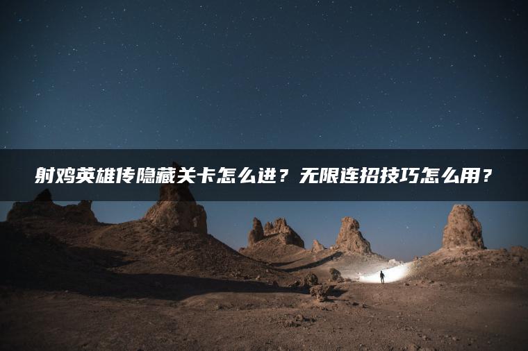 射鸡英雄传隐藏关卡怎么进？无限连招技巧怎么用？