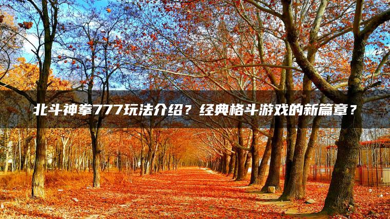 北斗神拳777玩法介绍？经典格斗游戏的新篇章？