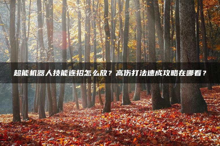 超能机器人技能连招怎么放？高伤打法速成攻略在哪看？